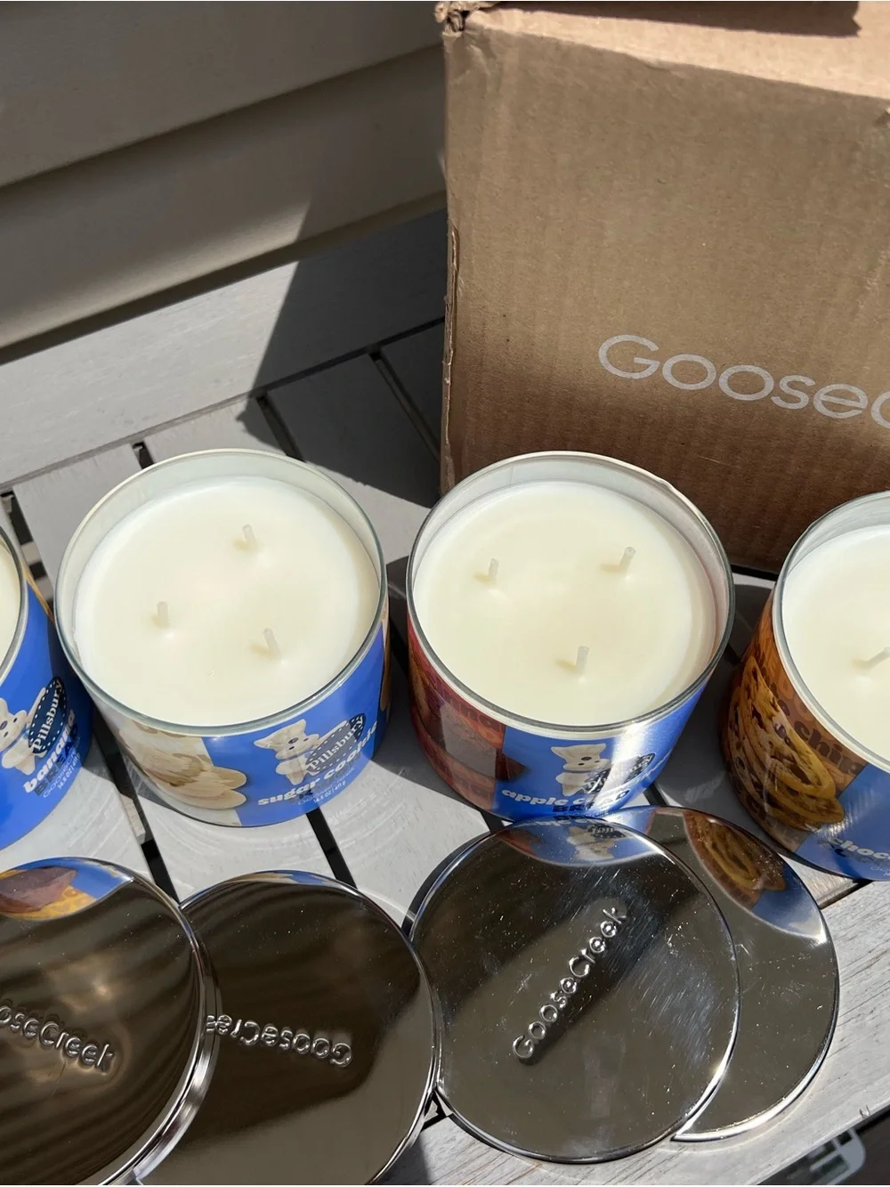 Lot of 4 Pillsbury Goose Creek 3-Wick Scented Candles 14.5 Oz NEW with Box